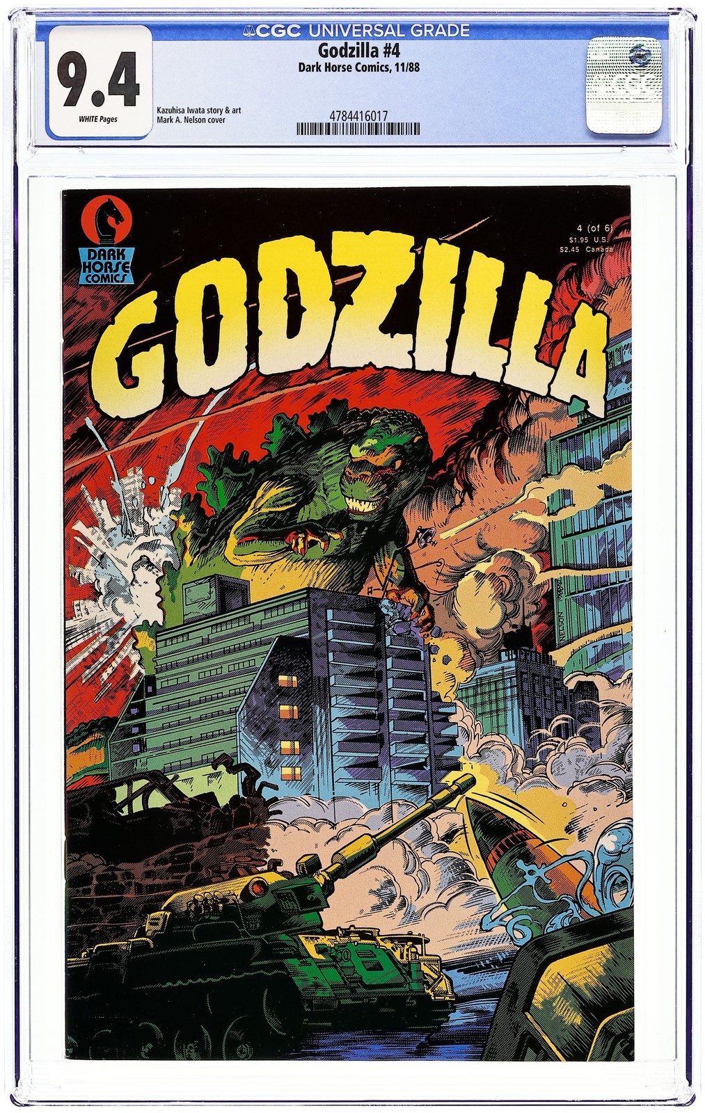 Godzilla #4 CGC 9.4 1988 4784416017