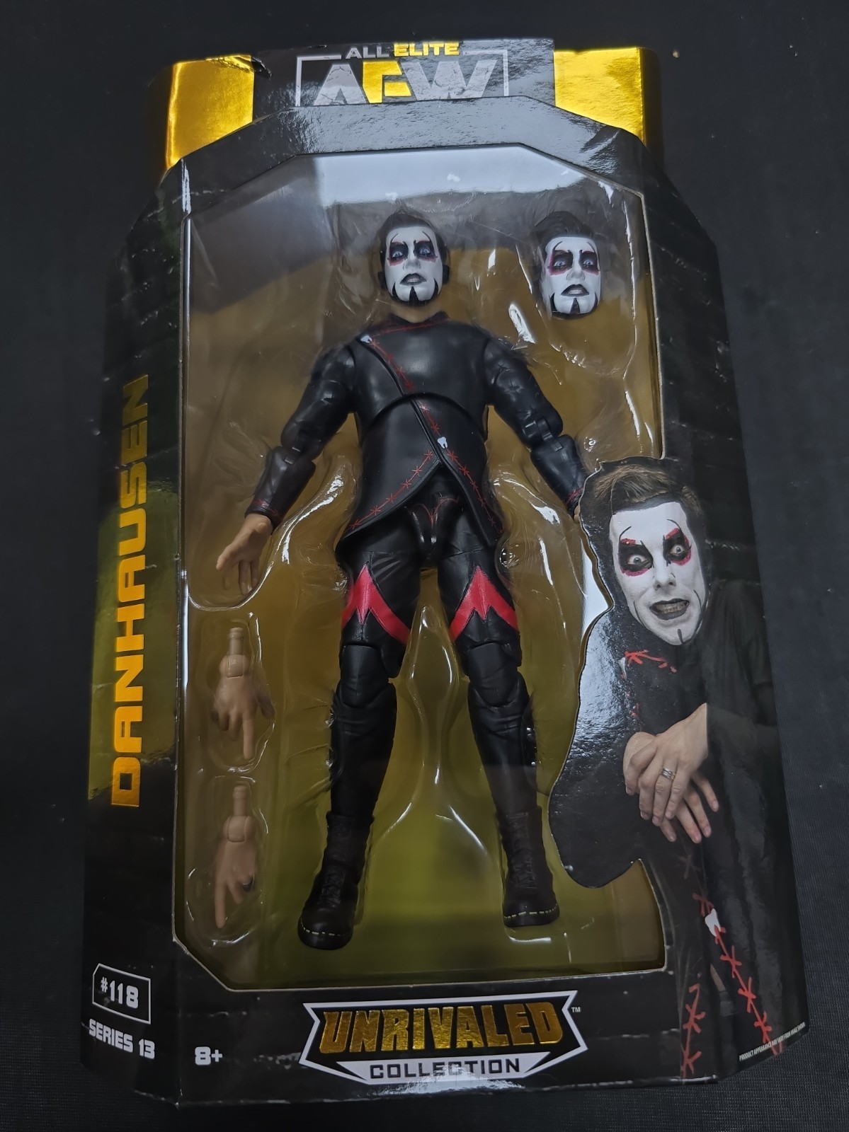 AEW Unrivaled Collection Series 13 Danhausen Action Figure #118 w/ Alt Head
