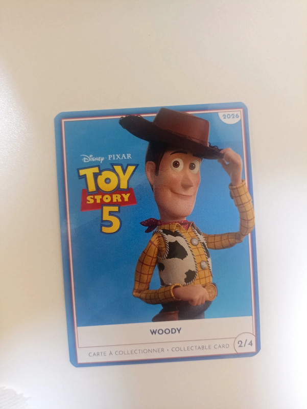 Carte collector Toy Story 5 2/4 Disneyland Paris