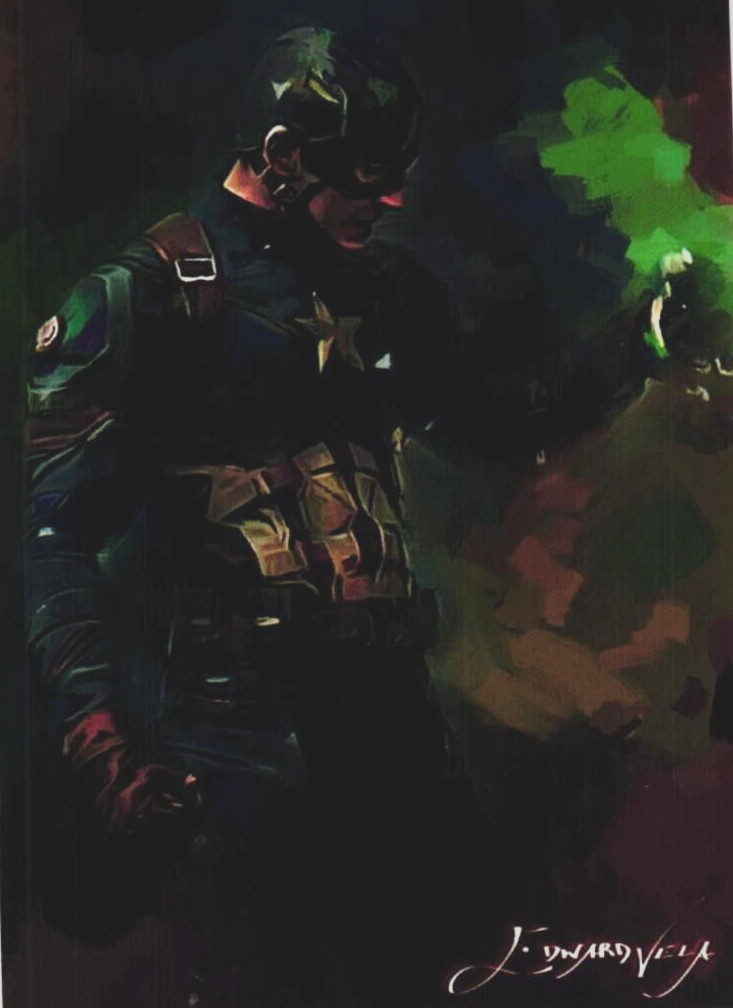 Carta Capitan America 2021 Autentica Artista Firmata Edizione Limitata 41 di 50