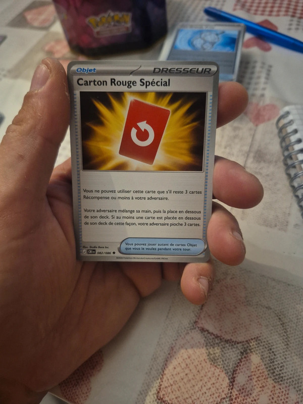 Vend carte  carton rouge special