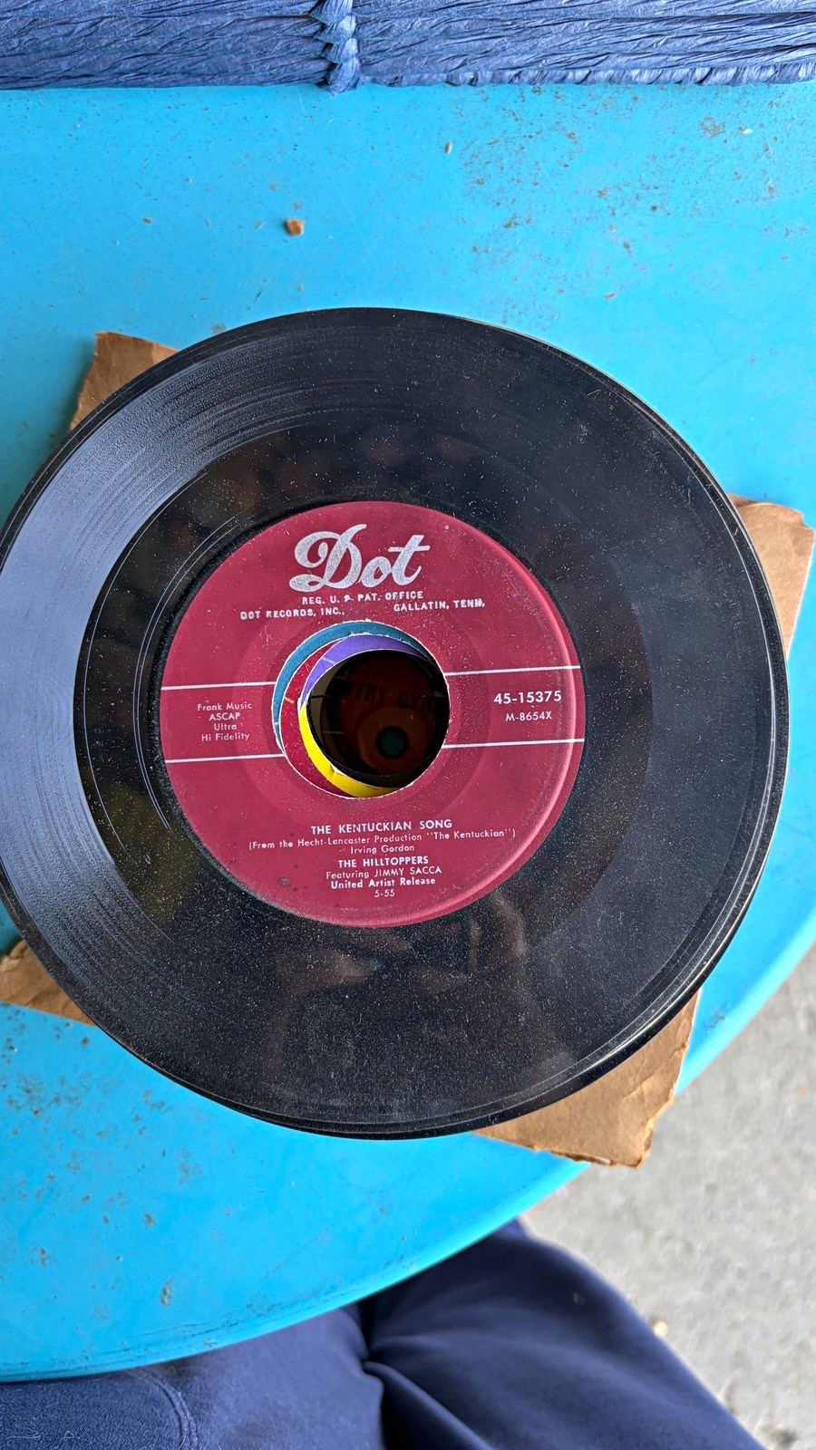 The Hilltoppers The Kentuckian Song / I Must Be Dreaming 7" 45 Dot 1955 45-15375