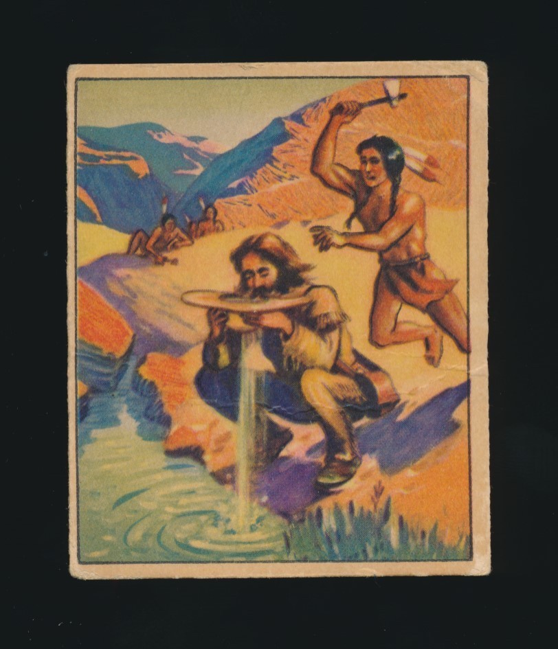 1949 Bowman Gum WILD WEST GUM -#A-10 MORTE ALLA POZZA D'ACQUA (Vincere il West)