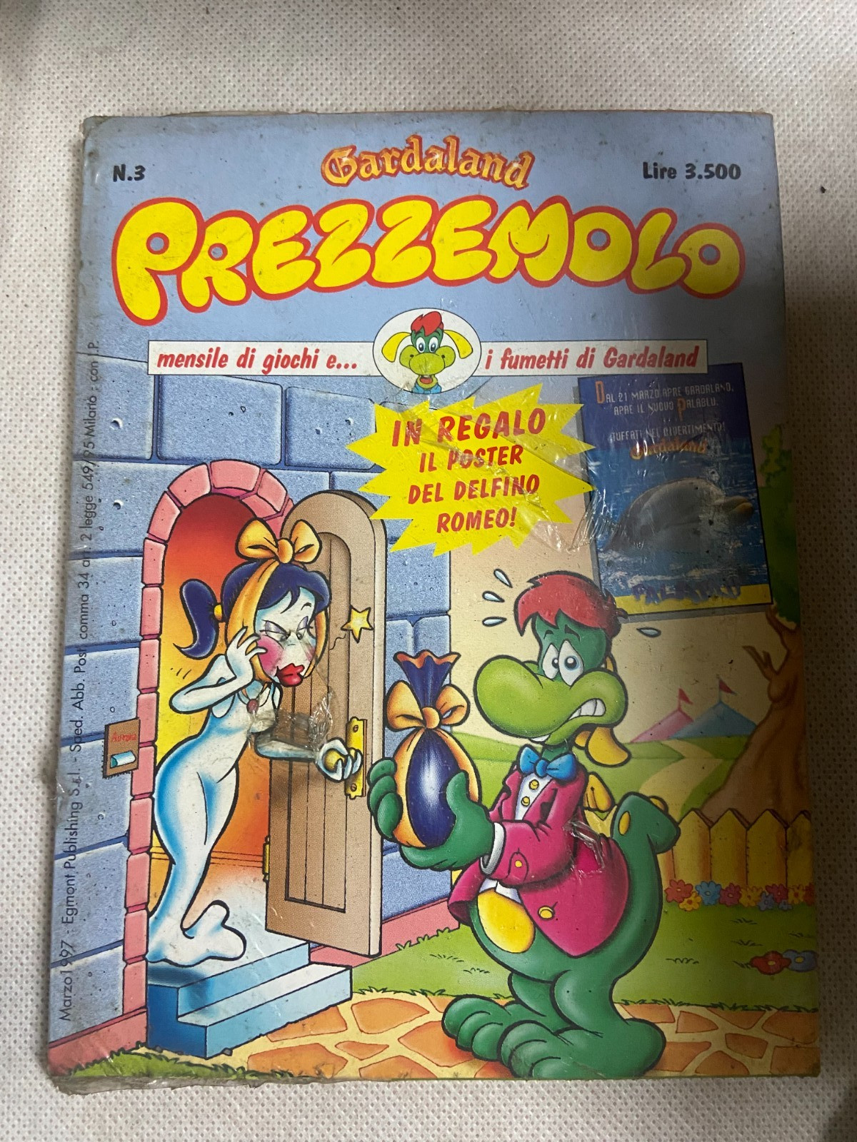 FUMETTO PREZZEMOLO N.3 MARZO 1997 -NUOVO  SIGILLATO CON POSTER GARDALAND