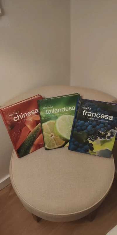 Conjunto de 3 Livros - Cozinhas Francesa, Tailandesa e Chinesa