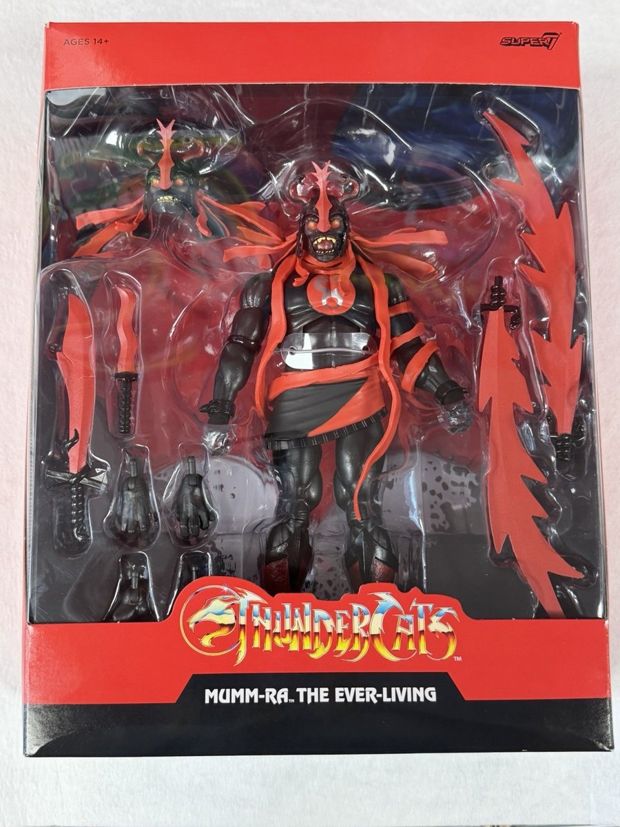 Mumm-Ra The Ever-Living Black/Red Thundercats Super7 Ultimates NUOVO SIGILLATO