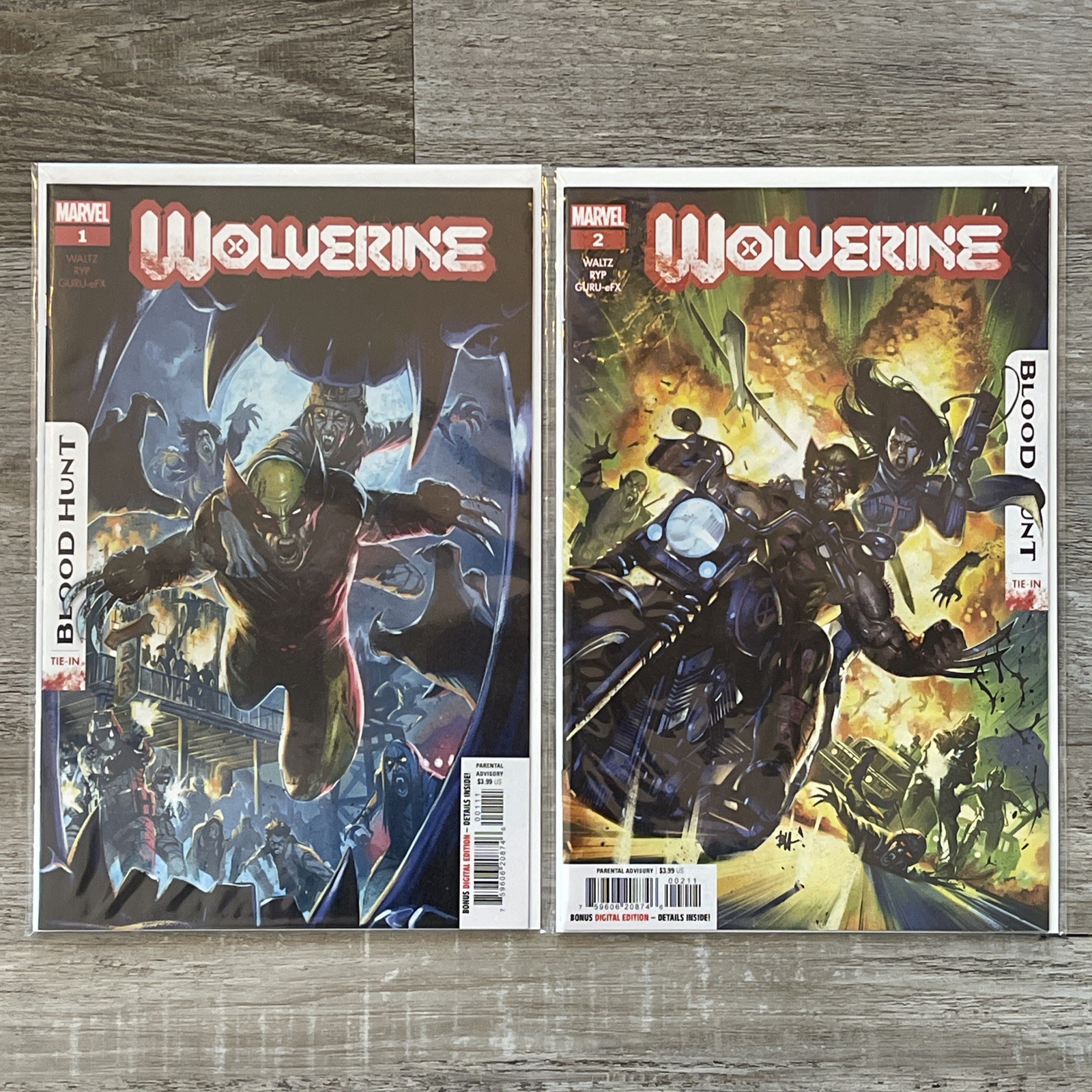 WOLVERINE BLOOD HUNT🩸 Lot(x2) Marvel Comics #1 & 2 ~Bagged & Boarded~ FAST SHIP