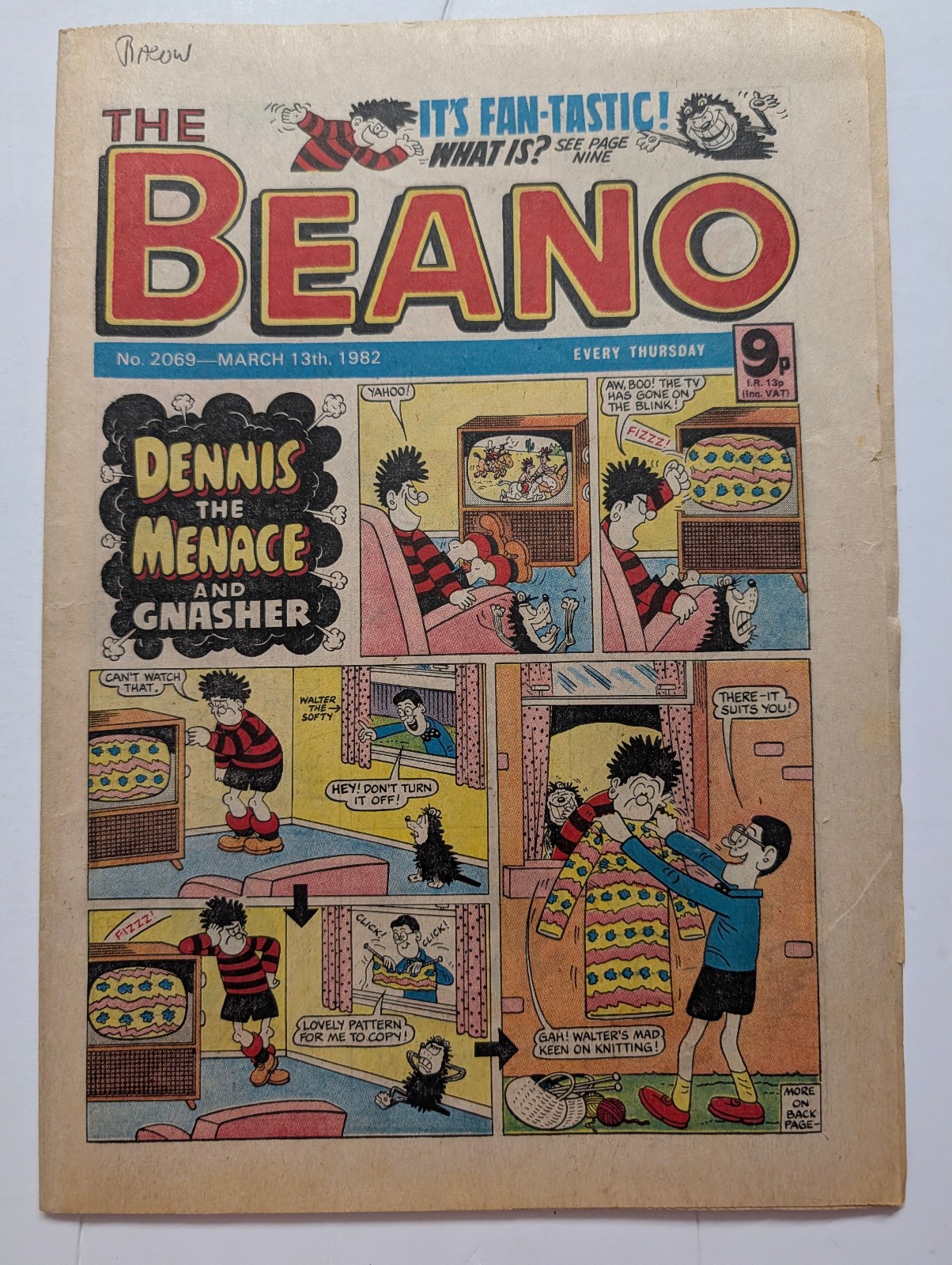 Beano Comic No 2069, March 13th 1982.