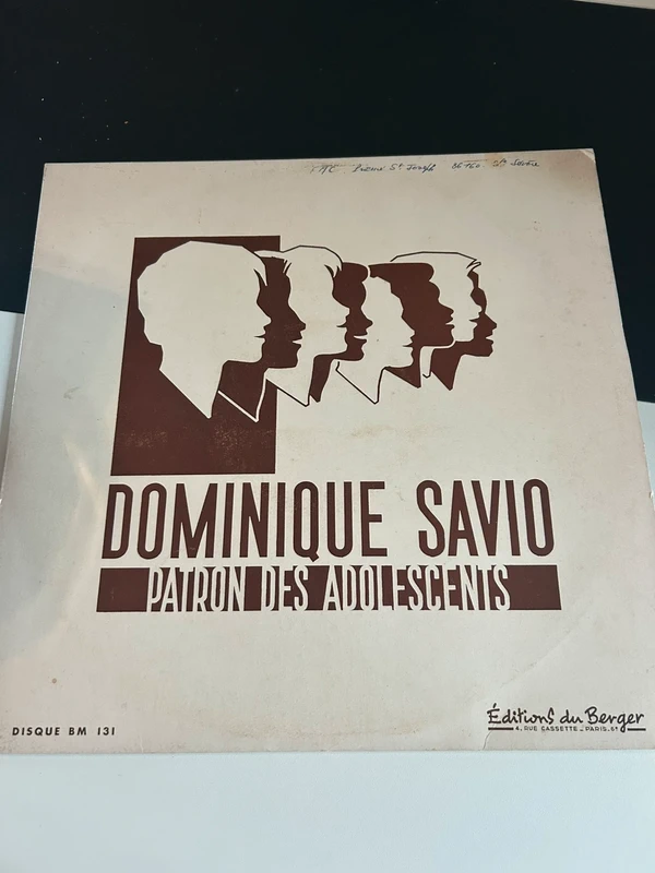 Disque Vinyle 33T - Dominique Savio, Patron des Adolescents
