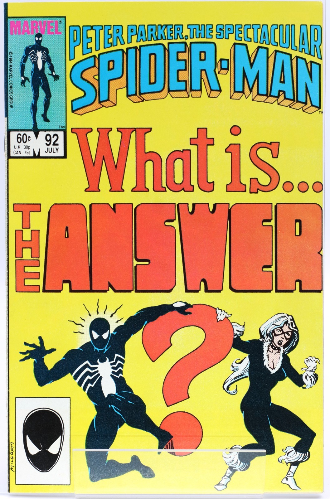 SPECTACULAR SPIDER-MAN #92 • [9.2] • 1984 • Al Milgrom • MARVEL • 1st Answer
