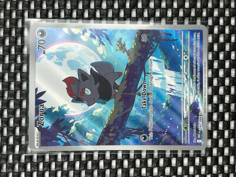Zorua 142/086 White Flare Illustration Rare – Carte Pokémon NM