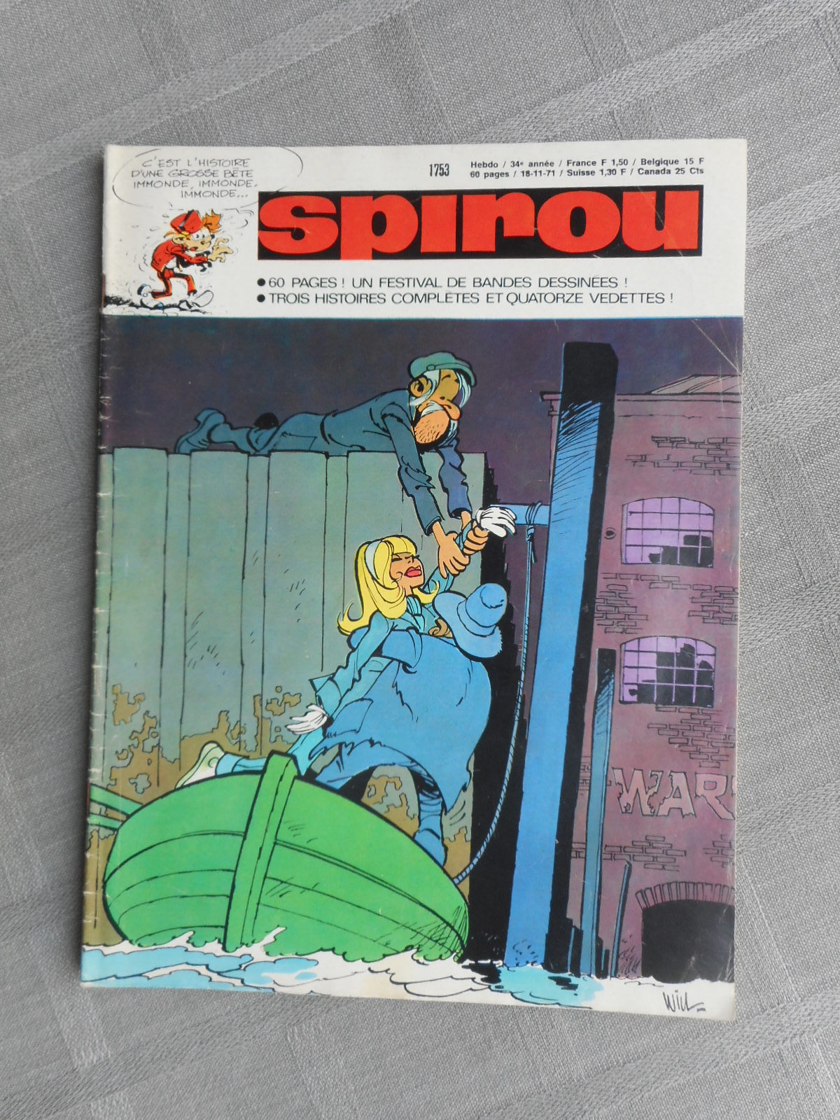 Hebdo Spirou N°1753 Stato Corretto / Buon Stato Con Il Supplemento