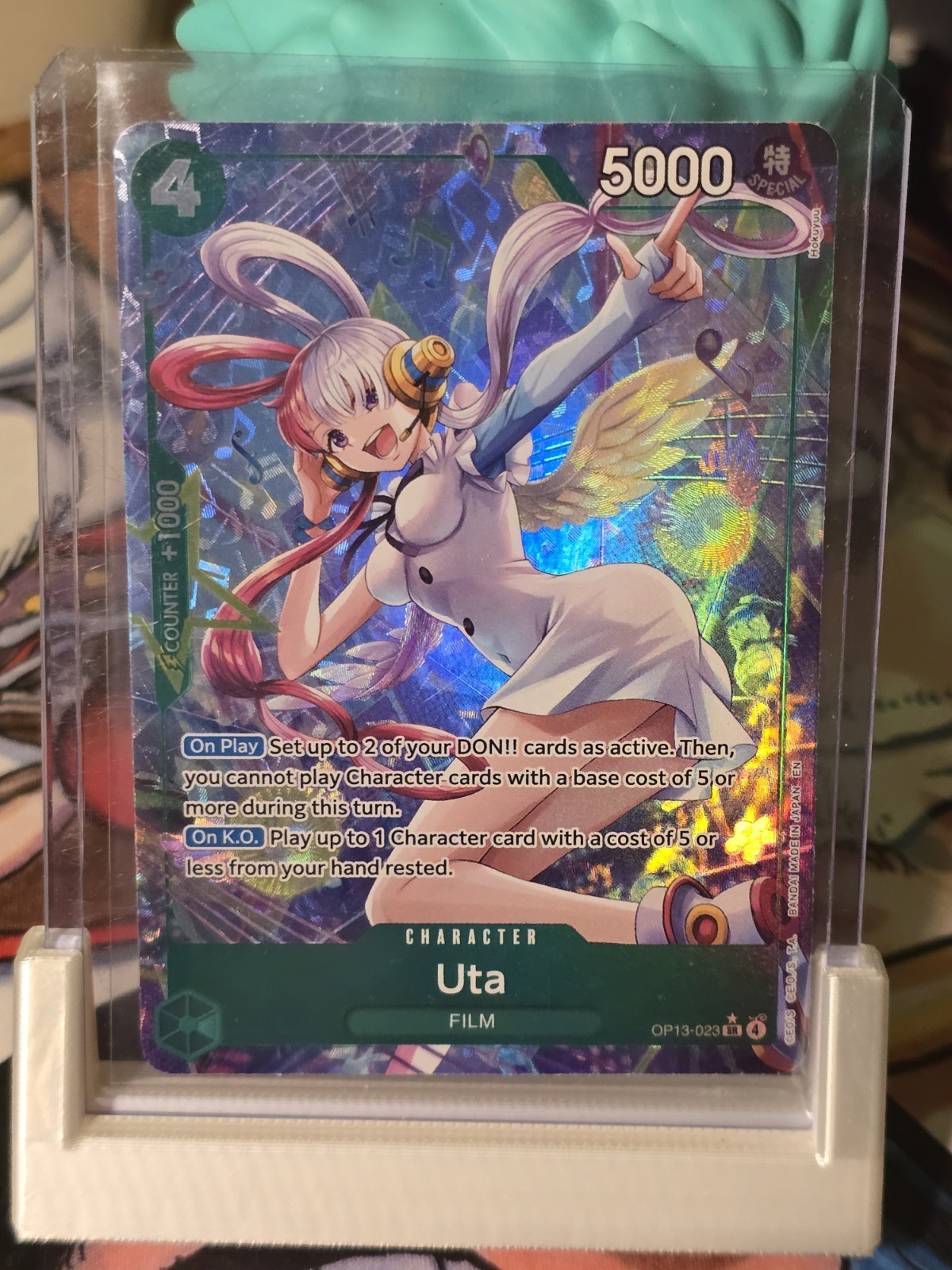 Uta OP13-023 Alt Art ENG NM portando avanti la sua volontà pezzo unico TCG 