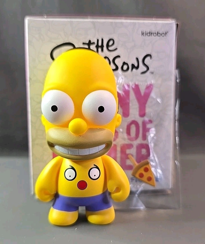 Kidrobot I Simpson Molti volti di Omero PIZZA BELLY HOMER Figura in vinile NUOVO
