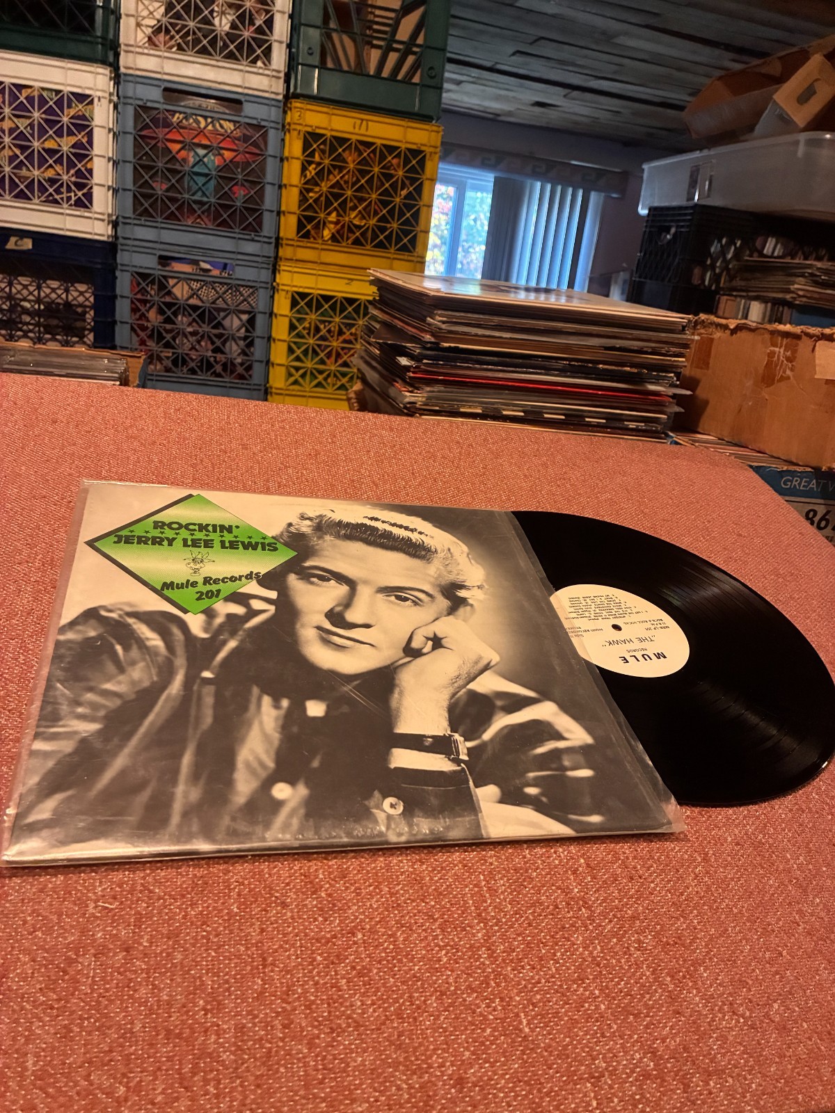 JERRY LEE LEWIS,  ROCKIN',  LP,  NEAR MINT