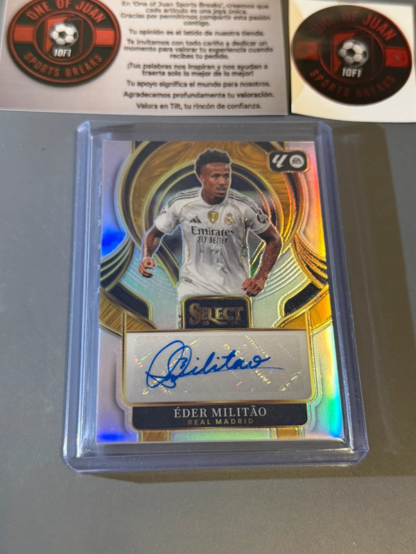 Panini select eder militao auto Real Madrid