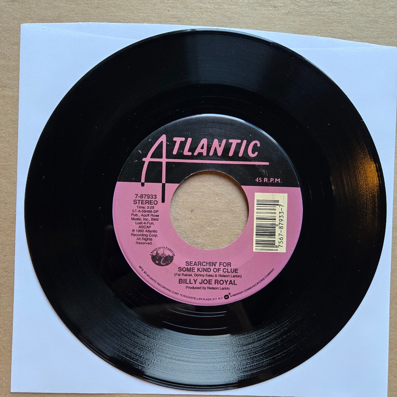 BILLY JOE ROYAL Searchin For Some Kind Of Clue 45 7" COUNTRY Vinyl Record