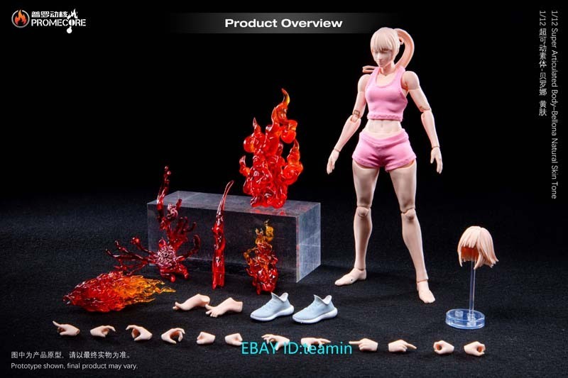 Promecore Bellona Pelle Gialla Ver. Corpo action figure femminile scala 1/12 in magazzino