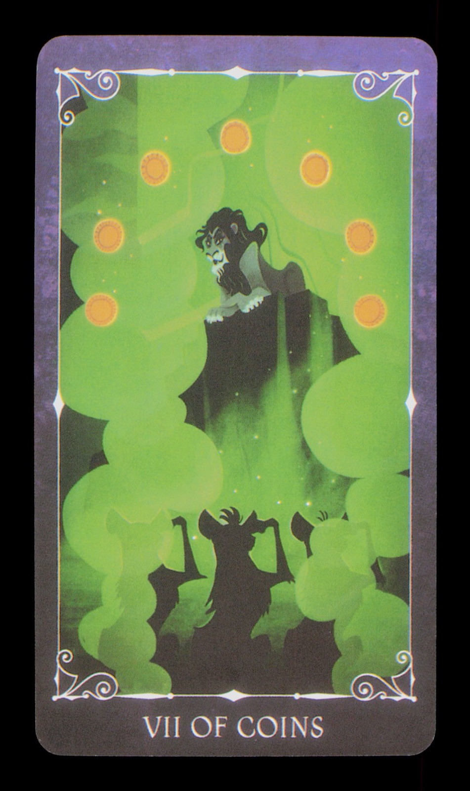 Sette Monete Disney Villians Tarocchi Card Singolo
