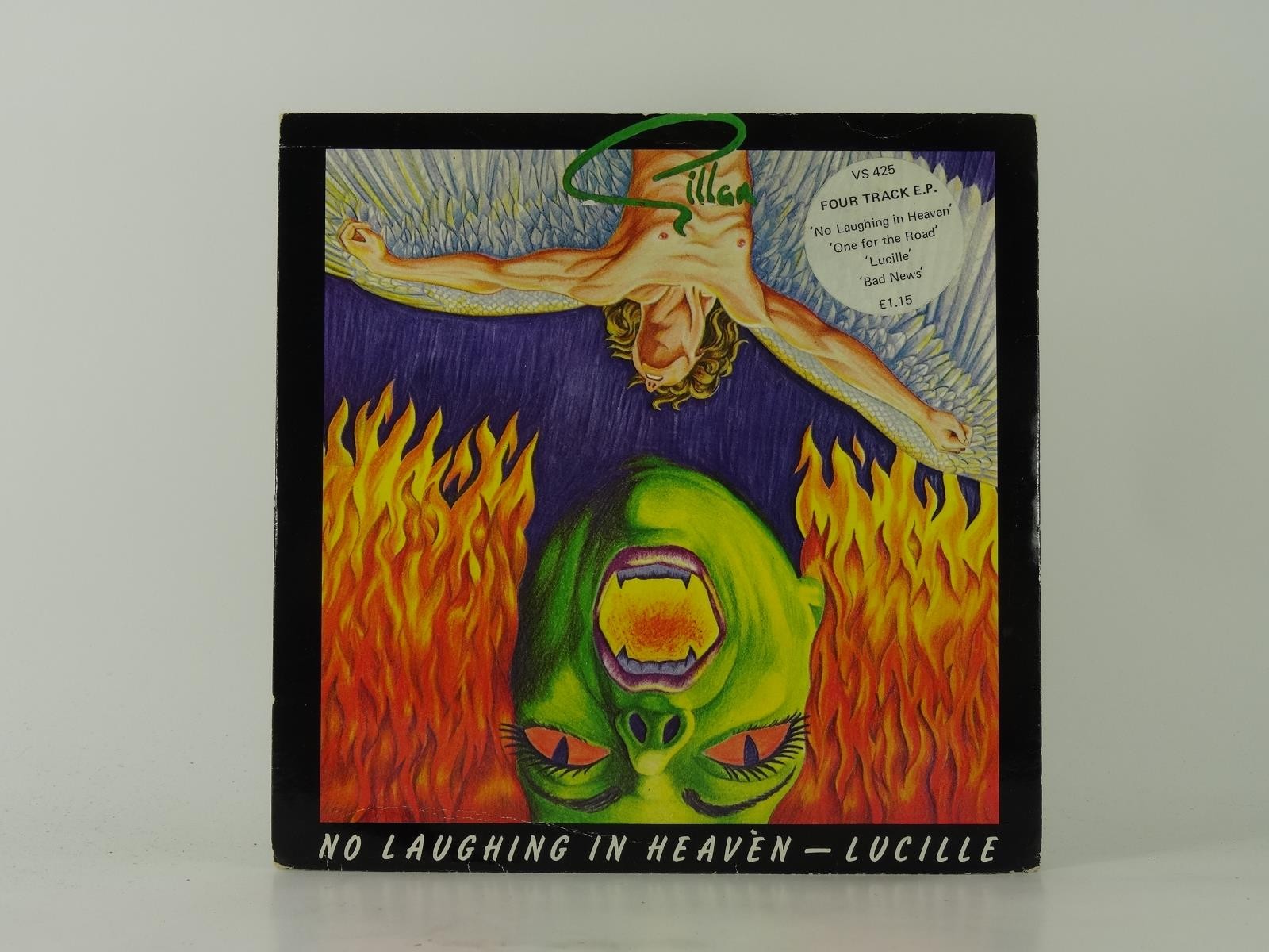 GILLAN NO LAUGHING IN HEAVEN (12) 2 Track 7" Single including Picture Sleeve KIN