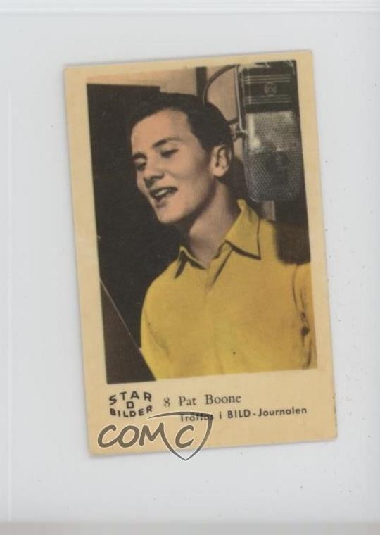 1963 Dutch Gum Star Bilder D Food Issue Pat Boone #8 0i4g