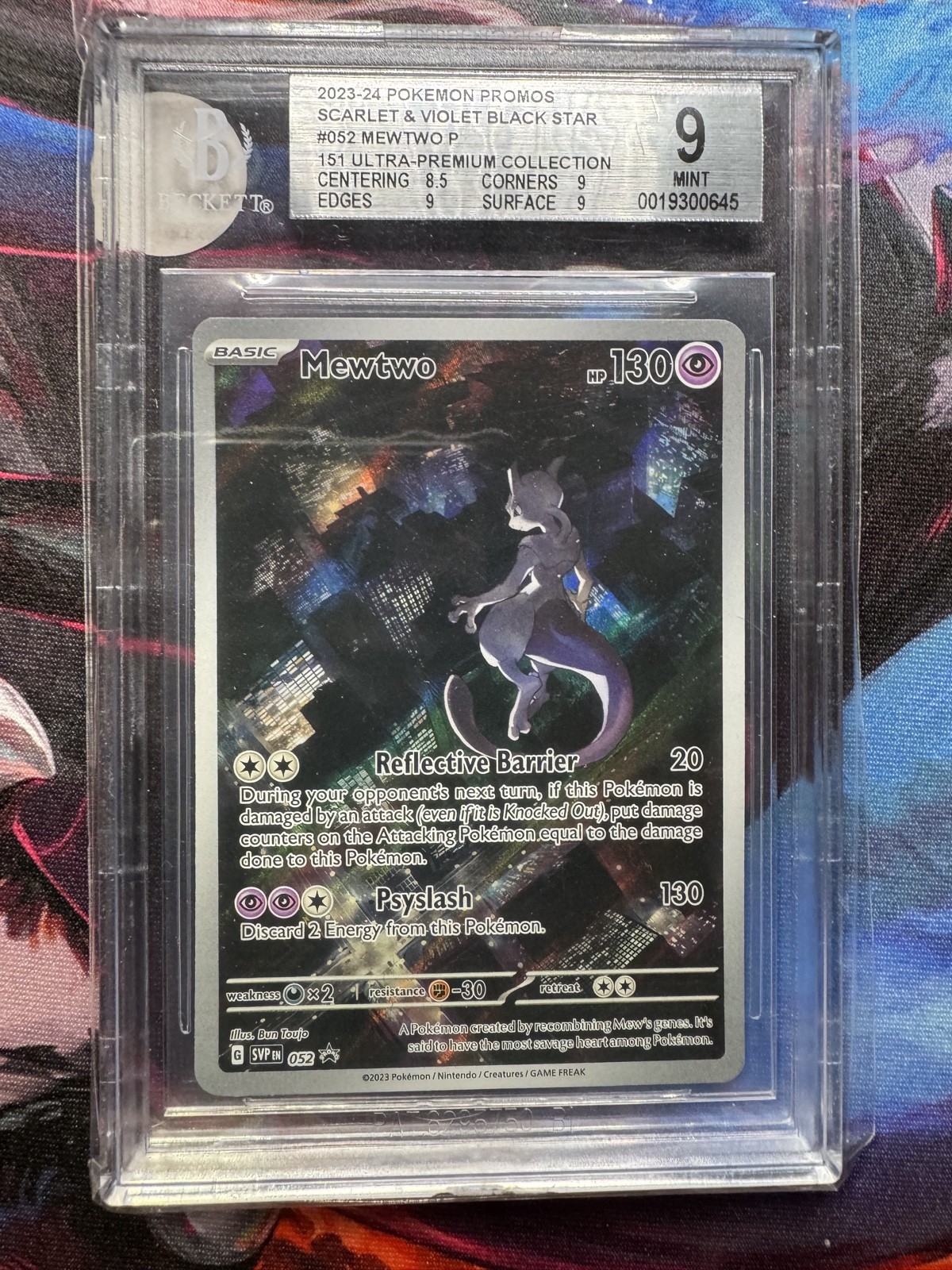 Mewtwo 052 Sv: Scarlet & Violet Promo Cards Holo BGS 9 SILVER BAR