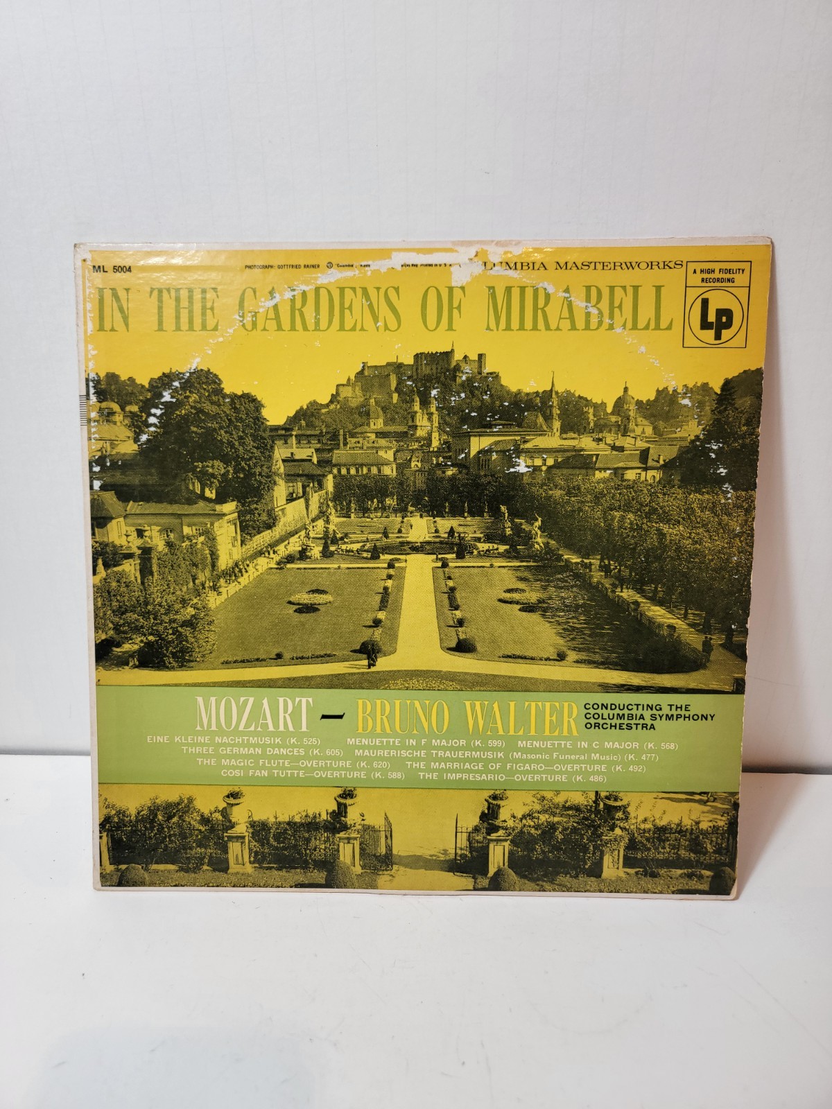 Mozart In Gardens Of Mirabell Bruno Walter ML5004 Six Eye Vinyl Record Album