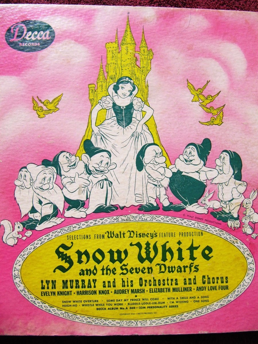 WALT DISNEY 1939 SNOW WHITE the Seven Dwarfs EMPTY ALBUM DECCA 368 Lyn Murray