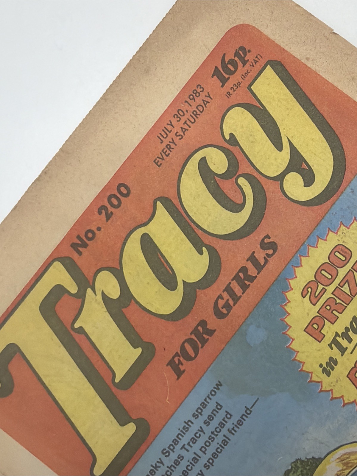 VINTAGE TRACY COMIC - No 200 - JULY 30th 1983 -  Vintage 80s Comic Nostalgia