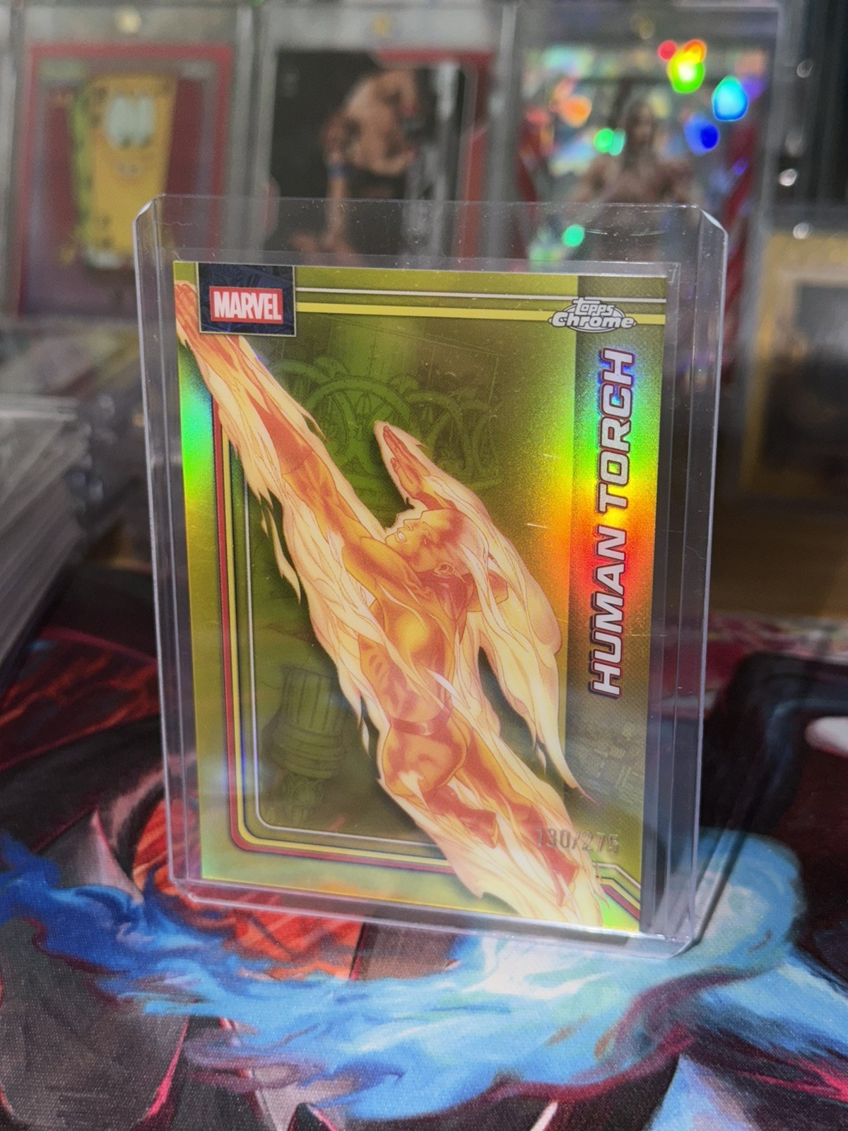 2026 Topps Chrome Marvel Comics HUMAN TORCH #051 Giallo /275