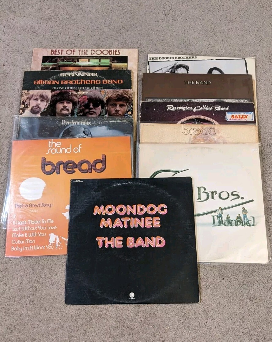 Lot Of 11 Southern Rock Vinyl LPs Do You Be Brothers Byrds Bread Band Allman