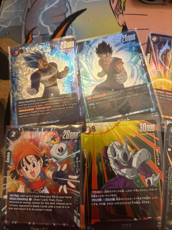 Carte non comuni TCG dragon ball inglese e japp