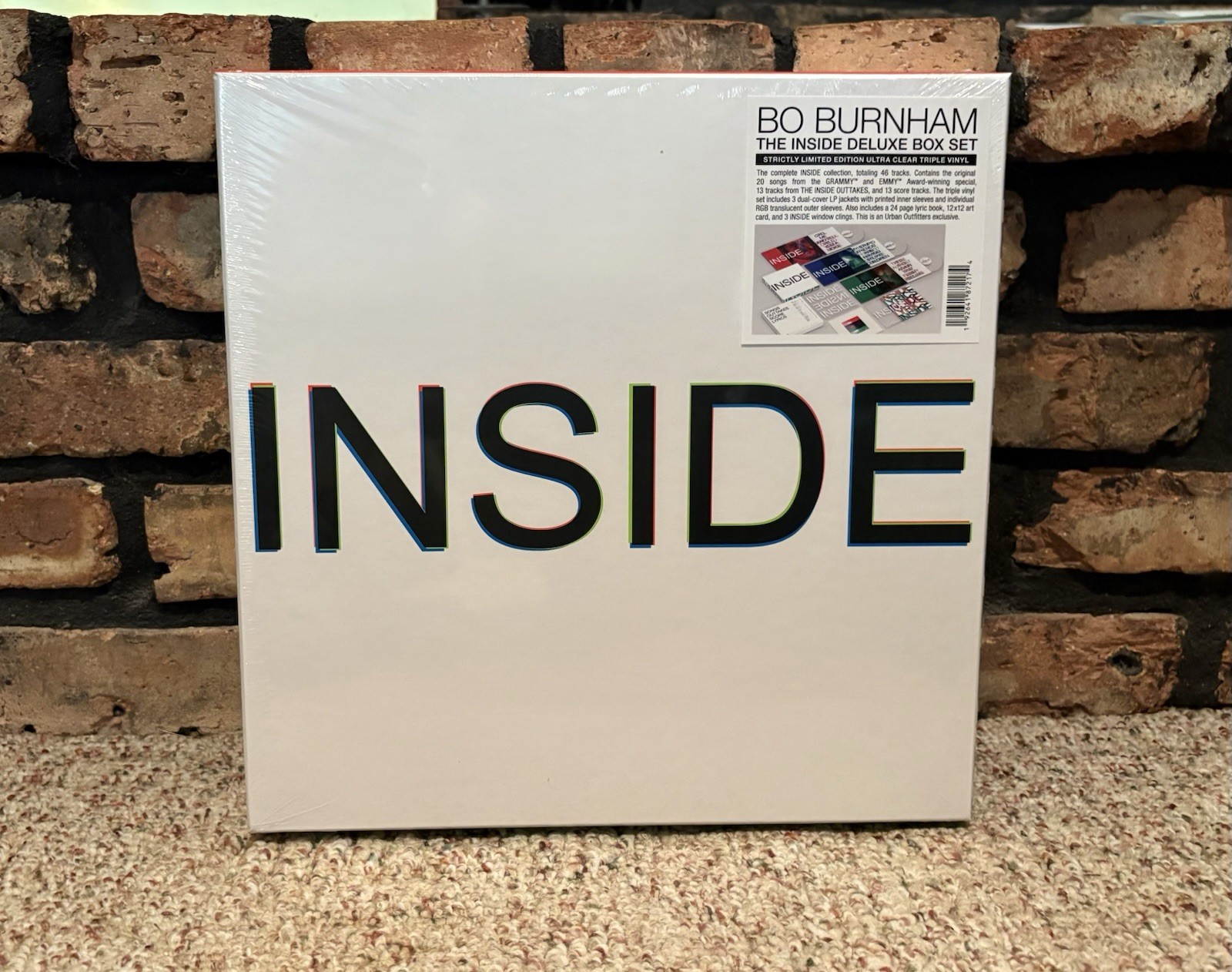 Inside: Deluxe by Bo Burnham, Limited Ed 3 Clear LP Urban Outfitters, New Sealed