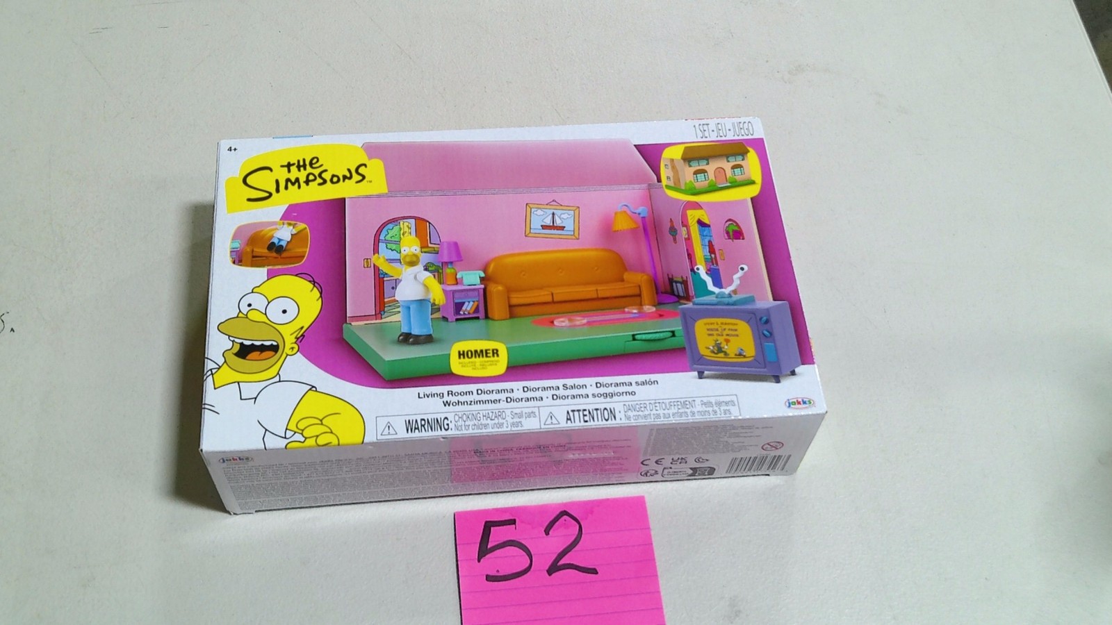 Diorama soggiorno I Simpson Playset Homer JAKKS Pacific in scatola multicolore 4+