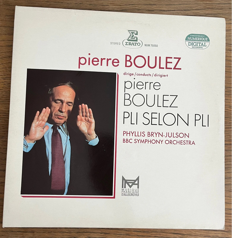 Coffret Double Vinyle 33T Gatefold - Pierre Boulez : Pli selon pli - Erato (NUM 75050)