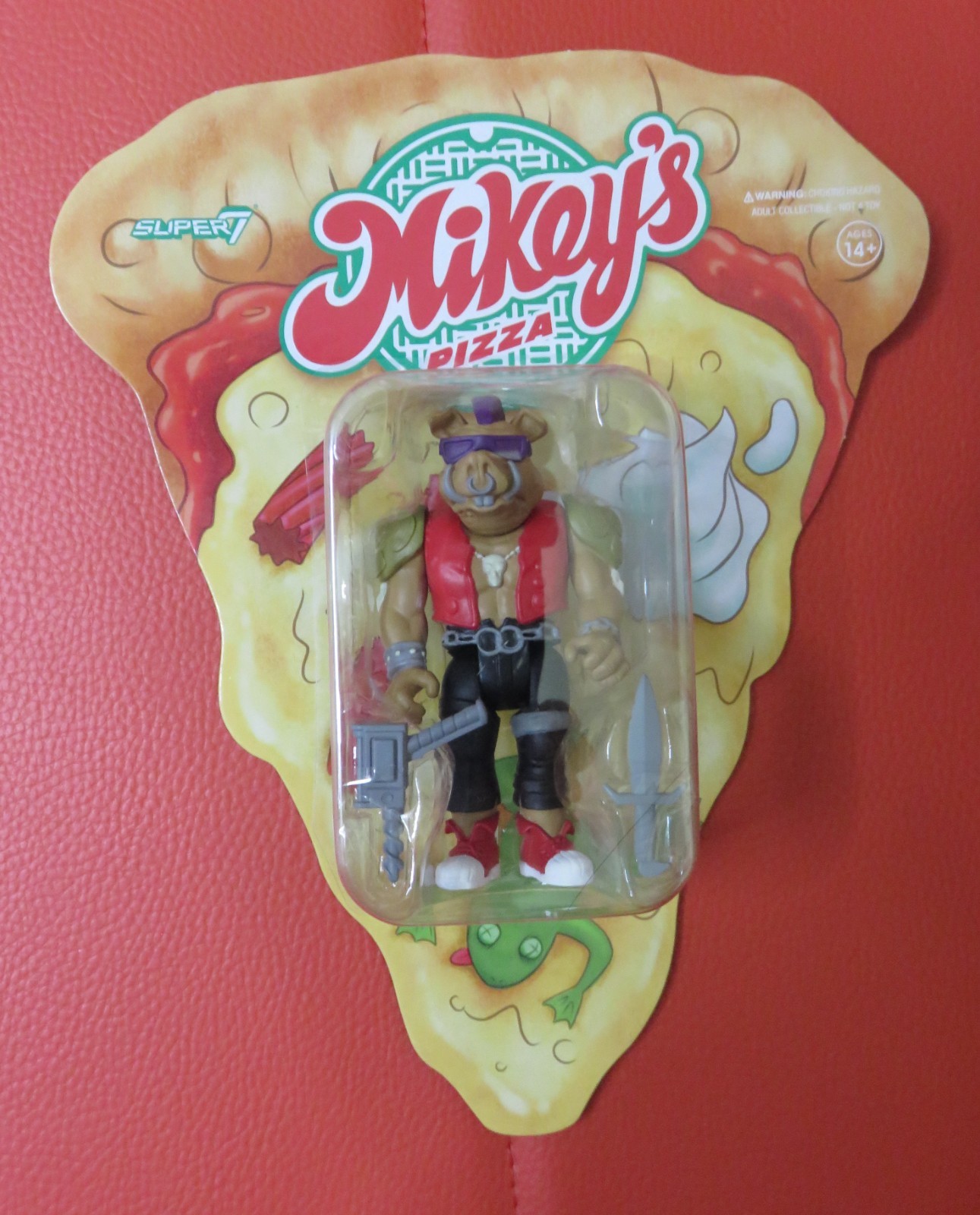 Super7 Reaction Teenage Mutant Ninja Turtles Modellino Mikey's Pizza Bebop