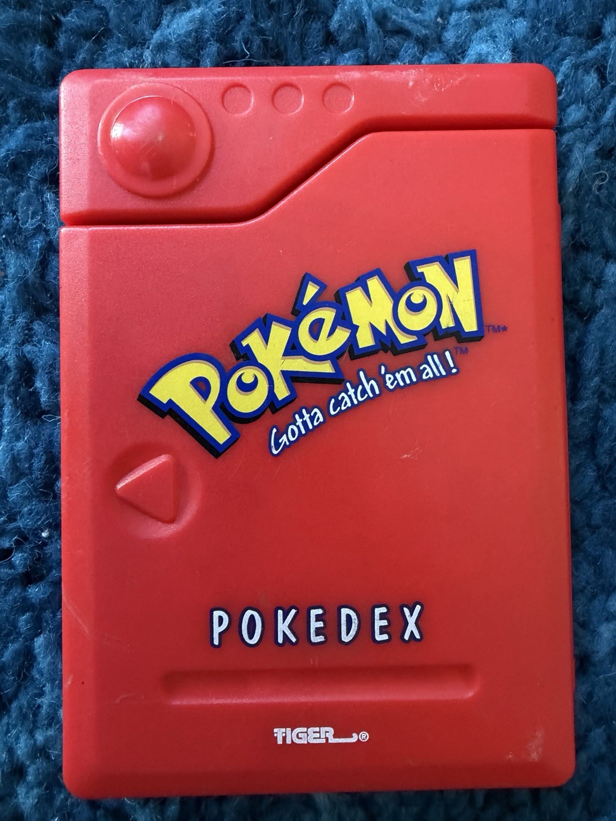 Pokémon Pokedex giocattolo vintage 1999 tigre testato e funzionante rosso