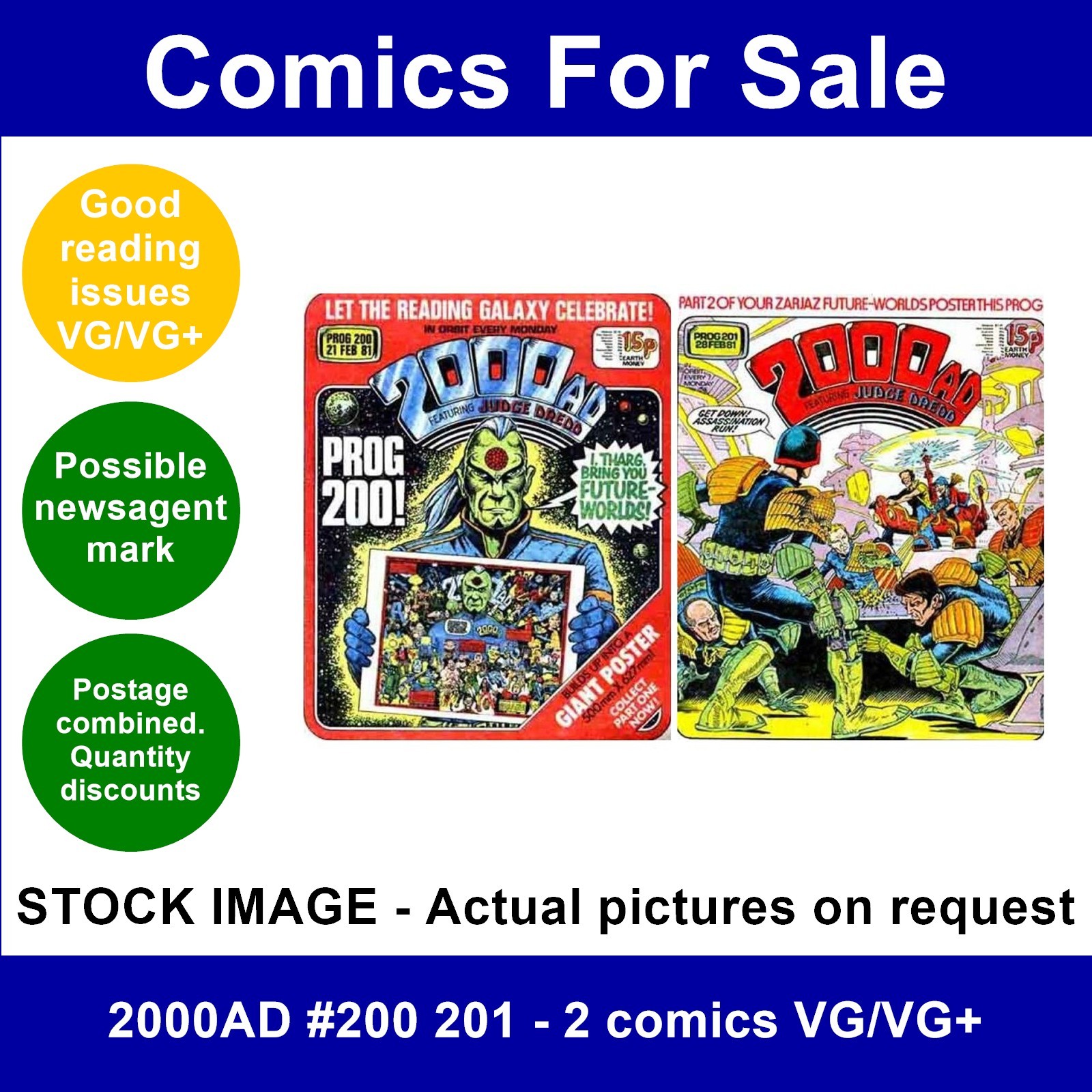 2000AD #200 201 - 2 comics VG/VG+