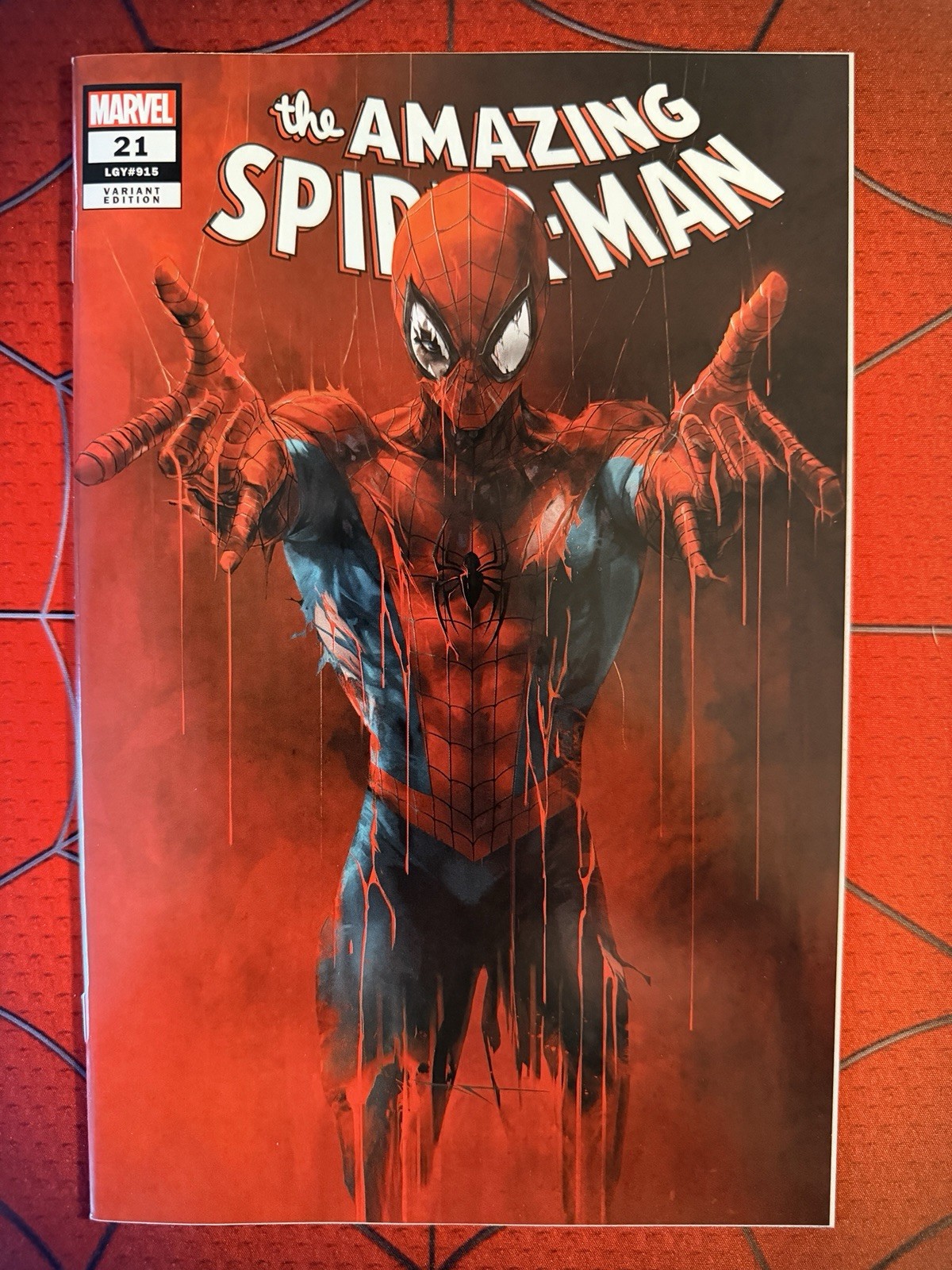 Abito AMAZING SPIDER-MAN #21 Ivan Tao Trade edizione variante a goccia come nuovo