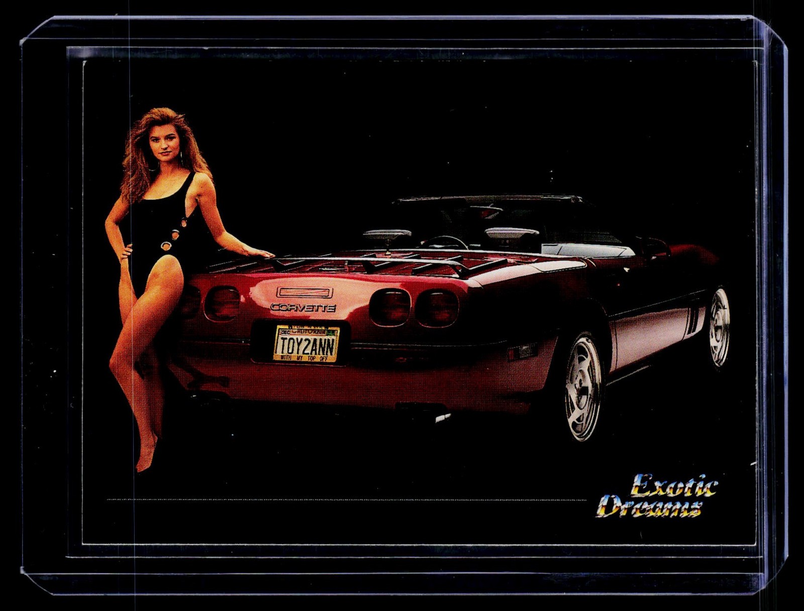 1992 All Sports Marketing Exotic Dreams #79 Adriana con Chevrolet Corvette