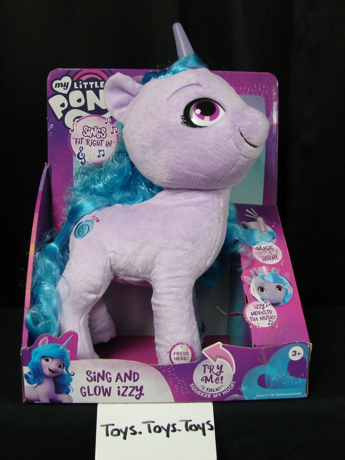 My Little Pony Sing and Glow Izzy 13" Peluche Unicorno Luce Suono Movimento NUOVO 2021