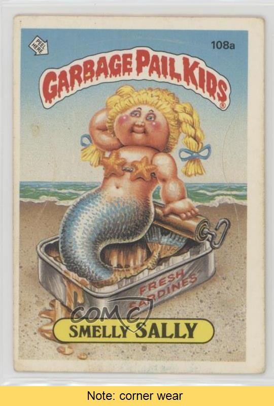 Topps Garbage Pail Kids 1986 serie 3 puzzolente Sally (due stelle sul retro) LEGGI k5i