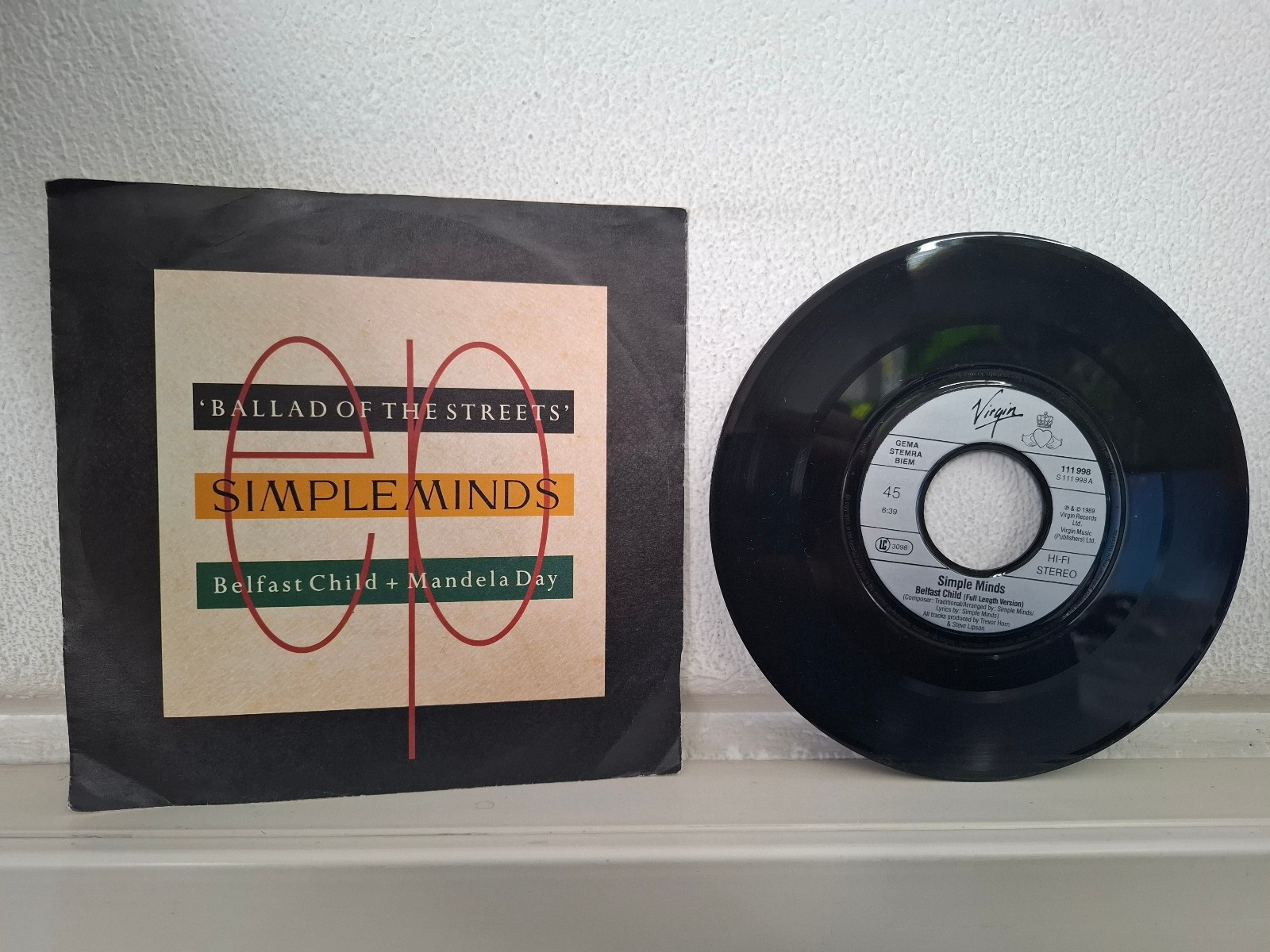 Simple Minds - Ballad of the Streets  Belfast Child 7" Don't you forget about me