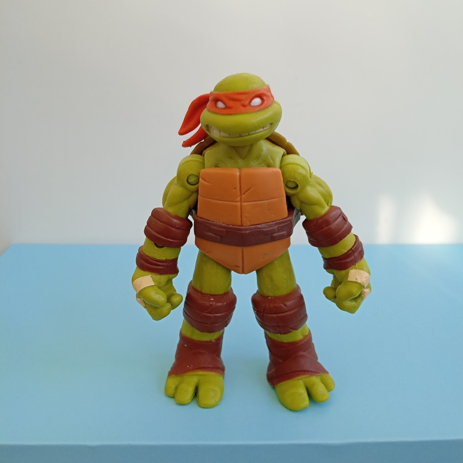 TMNT Teenage Mutant Ninja Turtles Michelangelo 4" Figure Toy 2013 Viacom Playmat
