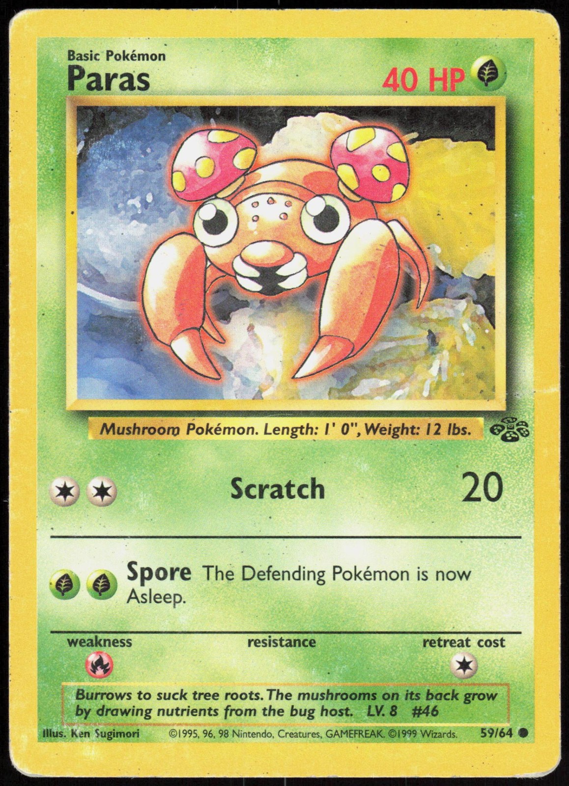 Jungle Paras 59/64 Pokemon comune MP illimitato