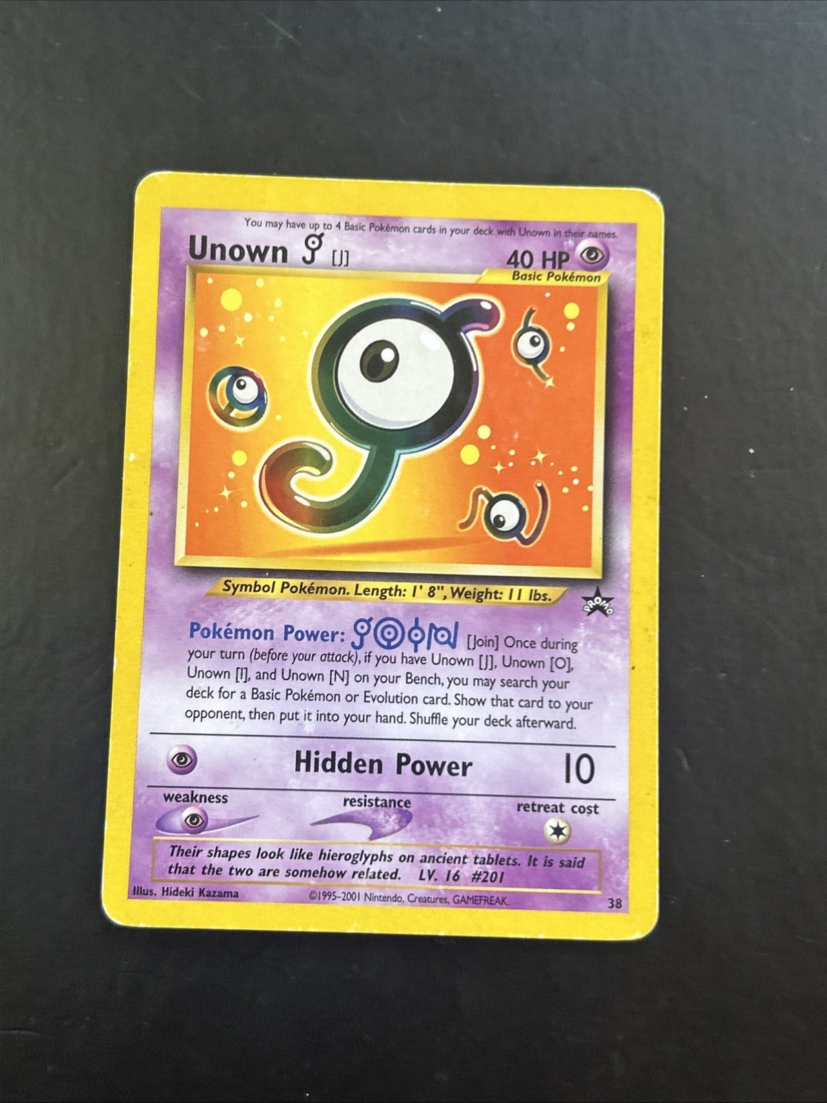 Pokemon Unown [J] (38/58) Maghi Stella Nera Promo B
