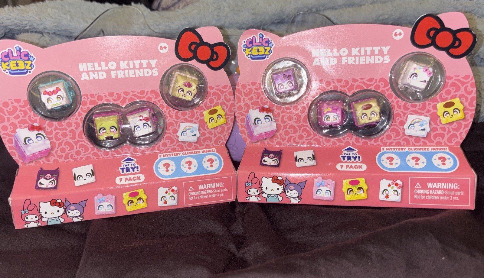 HTF NUOVO! Clic Keez Hello Kitty and Friends SPEDIZIONE IL GIORNO DOPO - PACCHETTO 2,7 confezioni