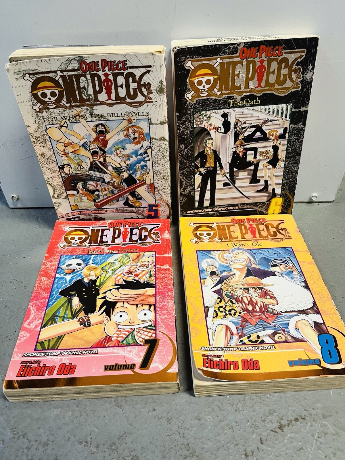 One Piece Volume 5-8 Gold Foil Cover Manga