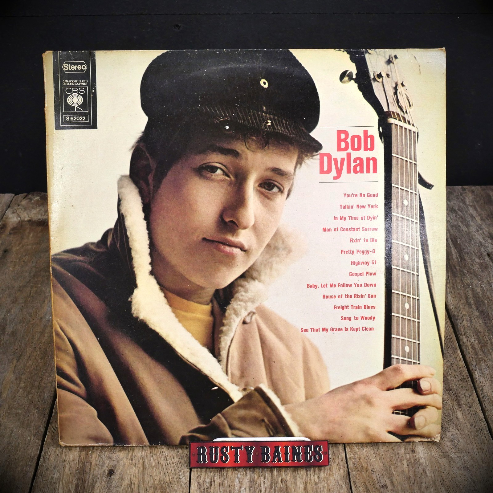 Record LP, Bob Dylan (self titled) CBS S 62022, Dutch Import (error) - Grade VG+