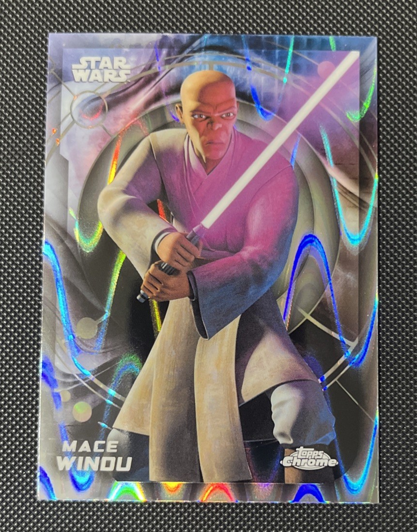 2026 Topps Chrome Star Wars Mace Windu Rainbow Refractor #27